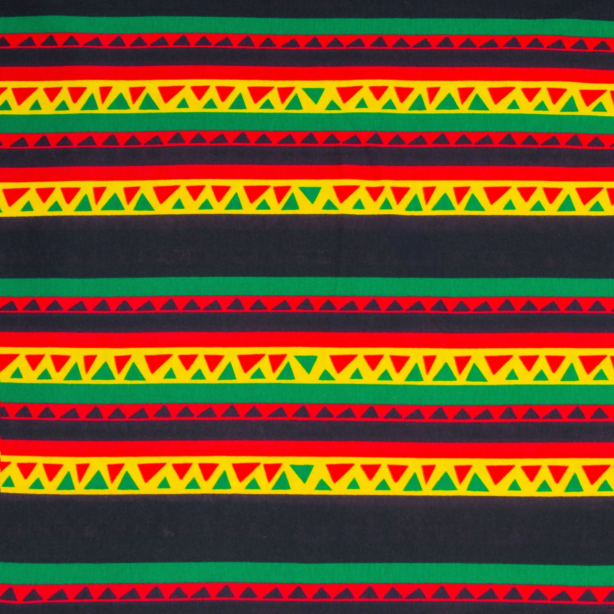 Cotton Knit Rasta Stripe Print