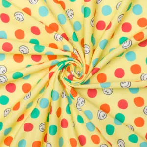 Cotton Knit Smiley Yellow