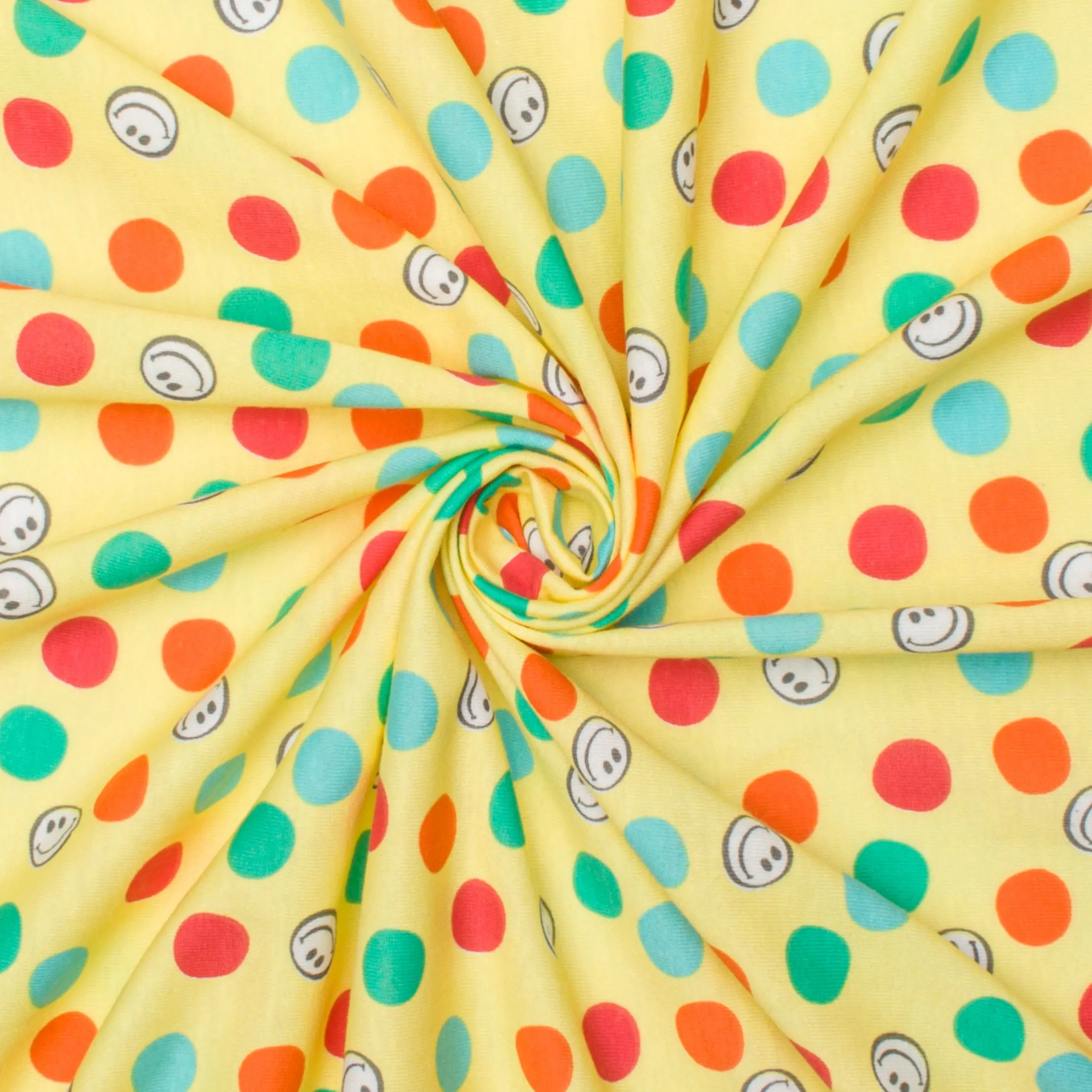 Cotton Knit Smiley Yellow