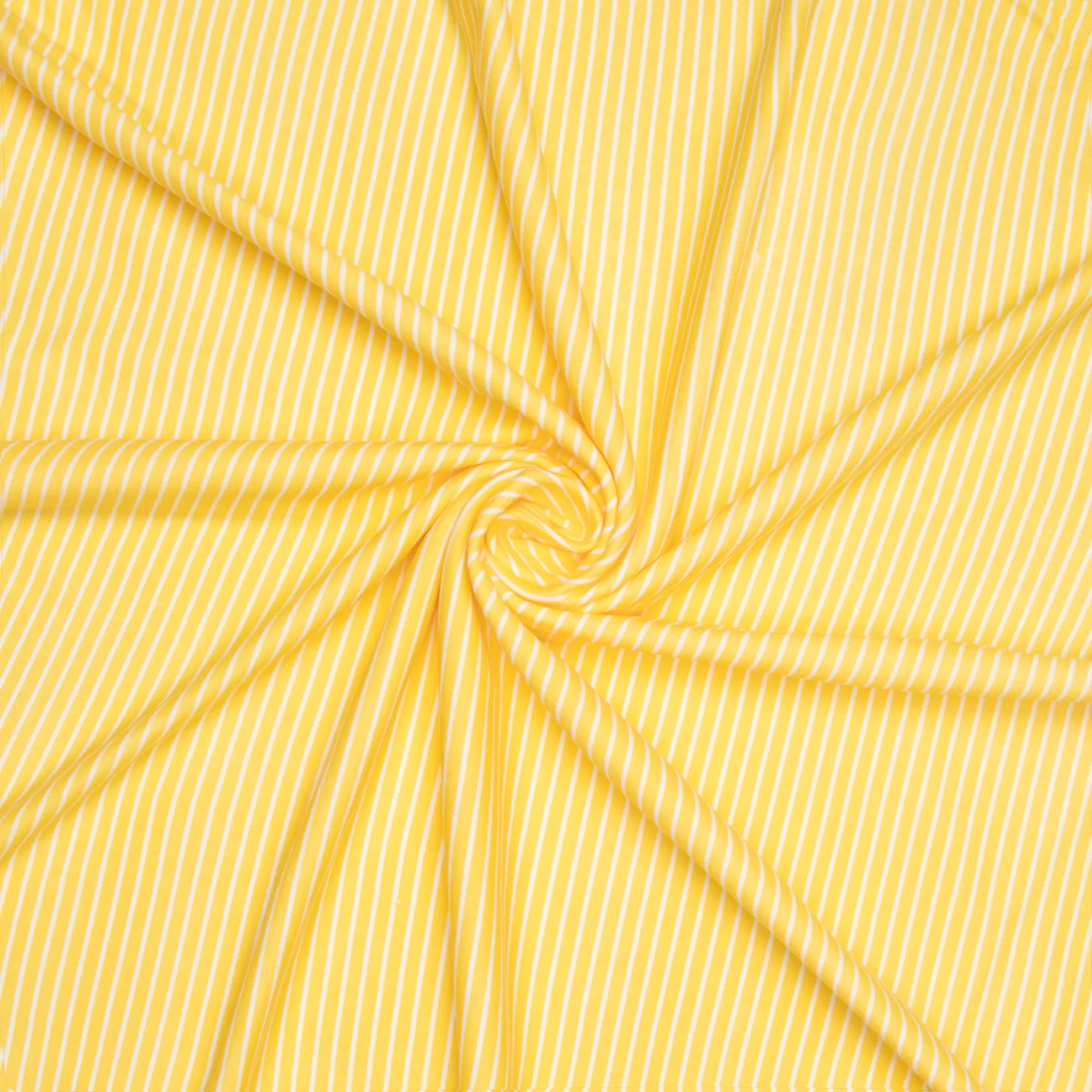 Cotton Knit Yellow / White Stripe