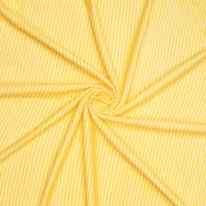 Cotton Knit Yellow / White Stripe