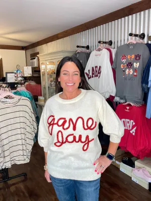Cream Game Day Sweater