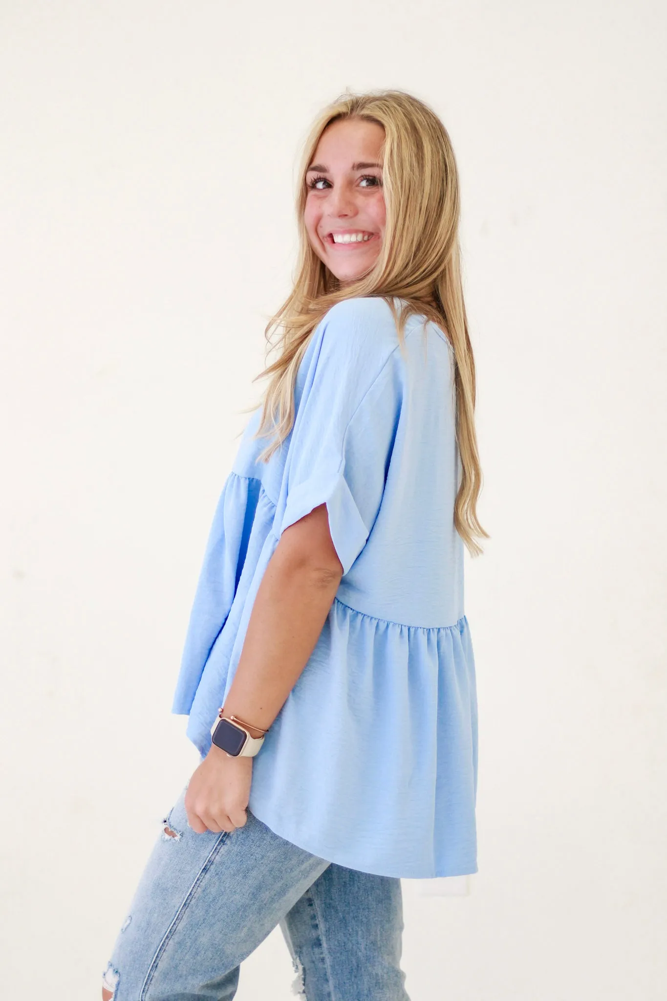 Cruise Into You Top in Blue