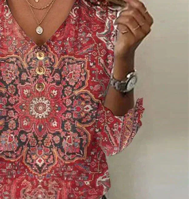Daniela | Boho Ruffle Vintage Blouse
