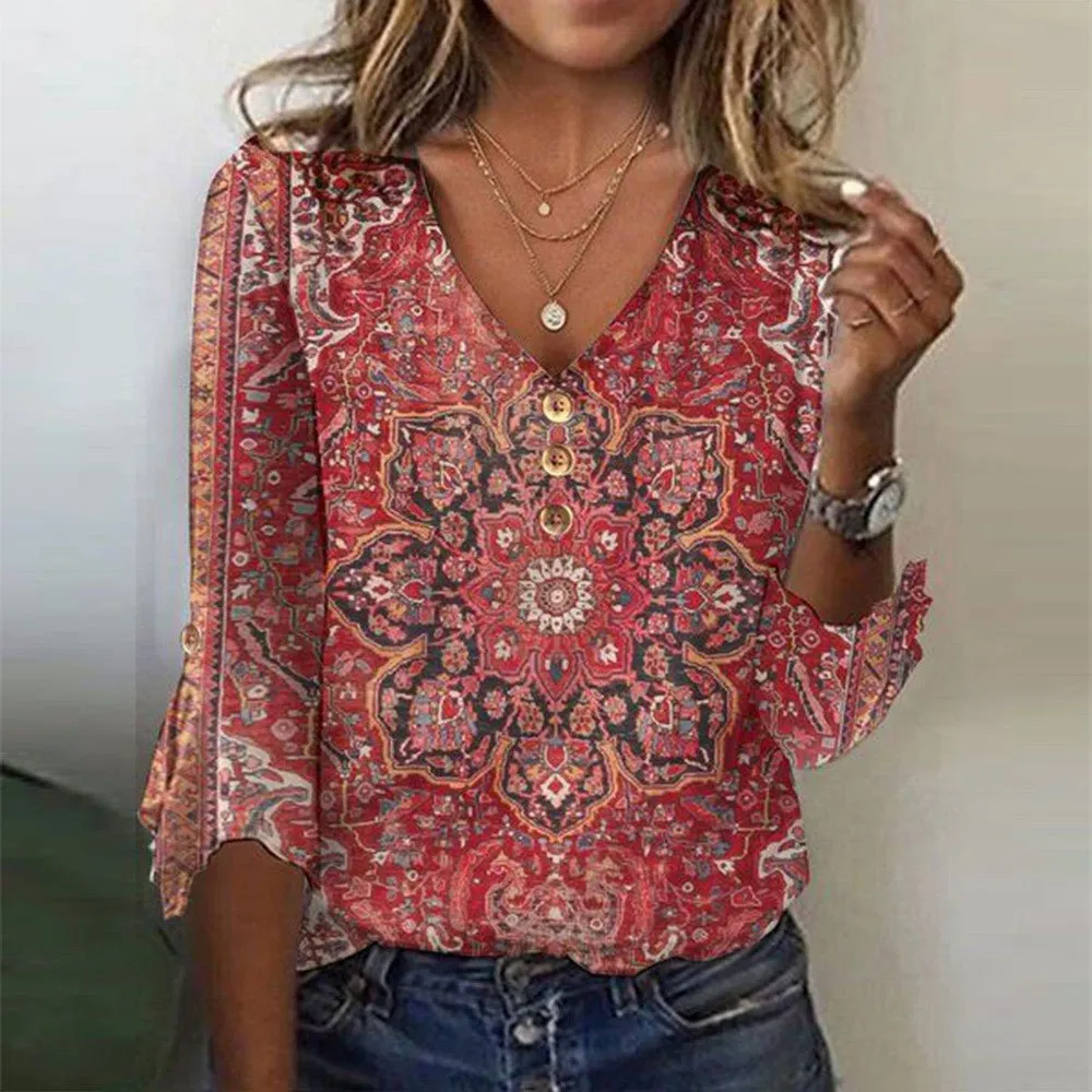 Daniela | Boho Ruffle Vintage Blouse