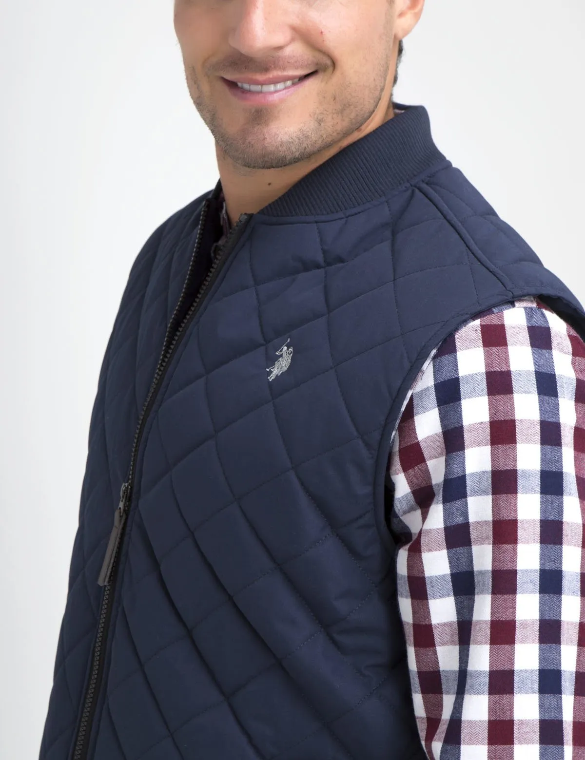DIAMOND QUILT BOMER VEST