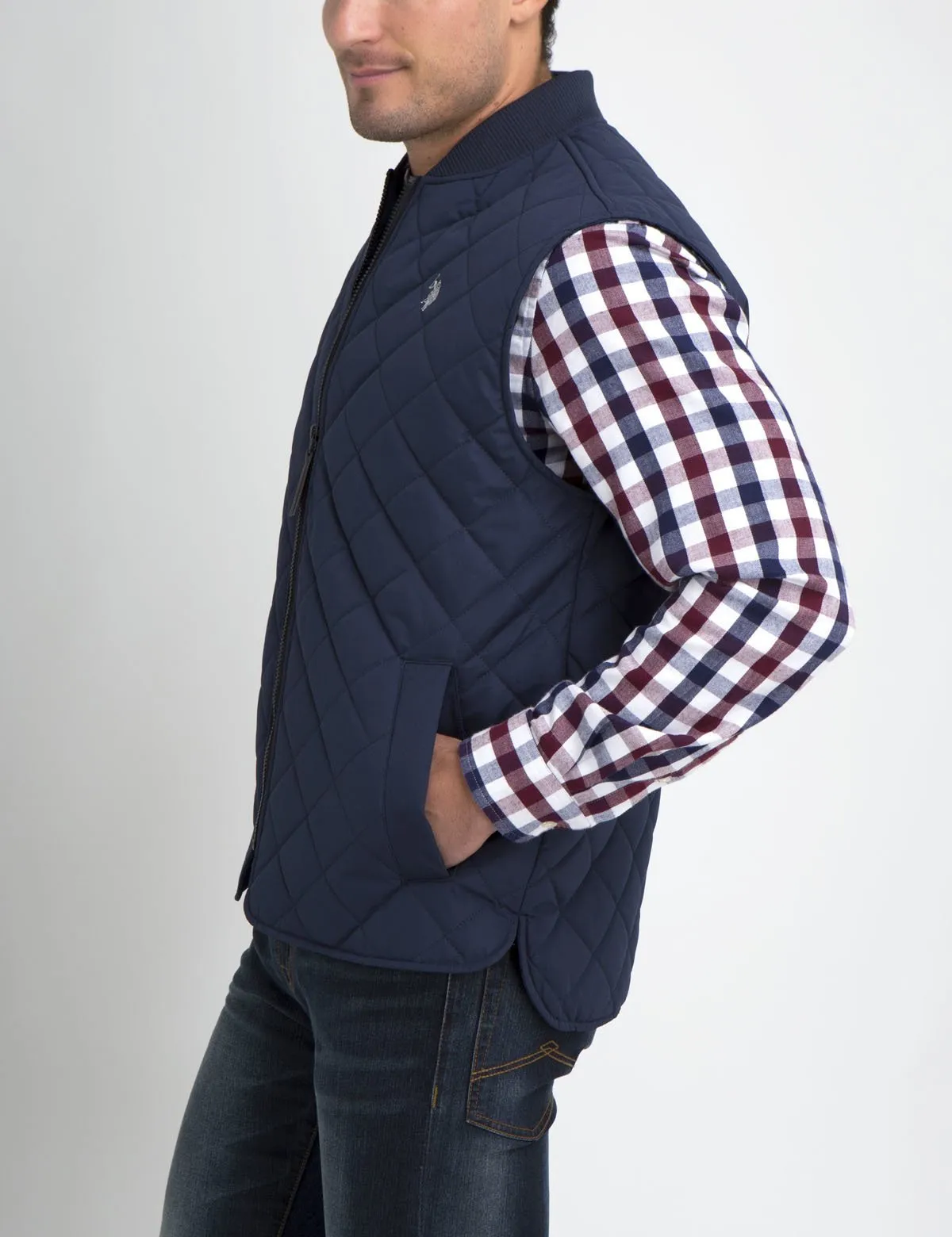 DIAMOND QUILT BOMER VEST