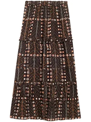 Diya printed cotton skirt
