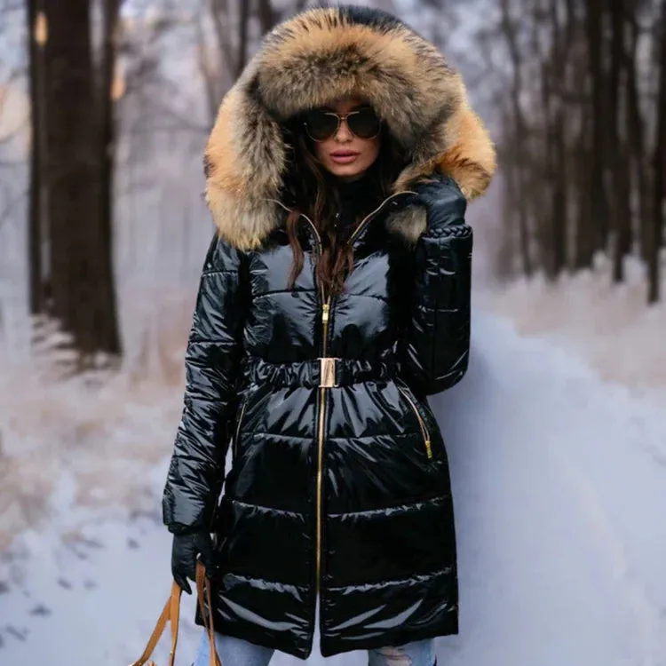 Dorothea | warm, shiny jacket with a hood