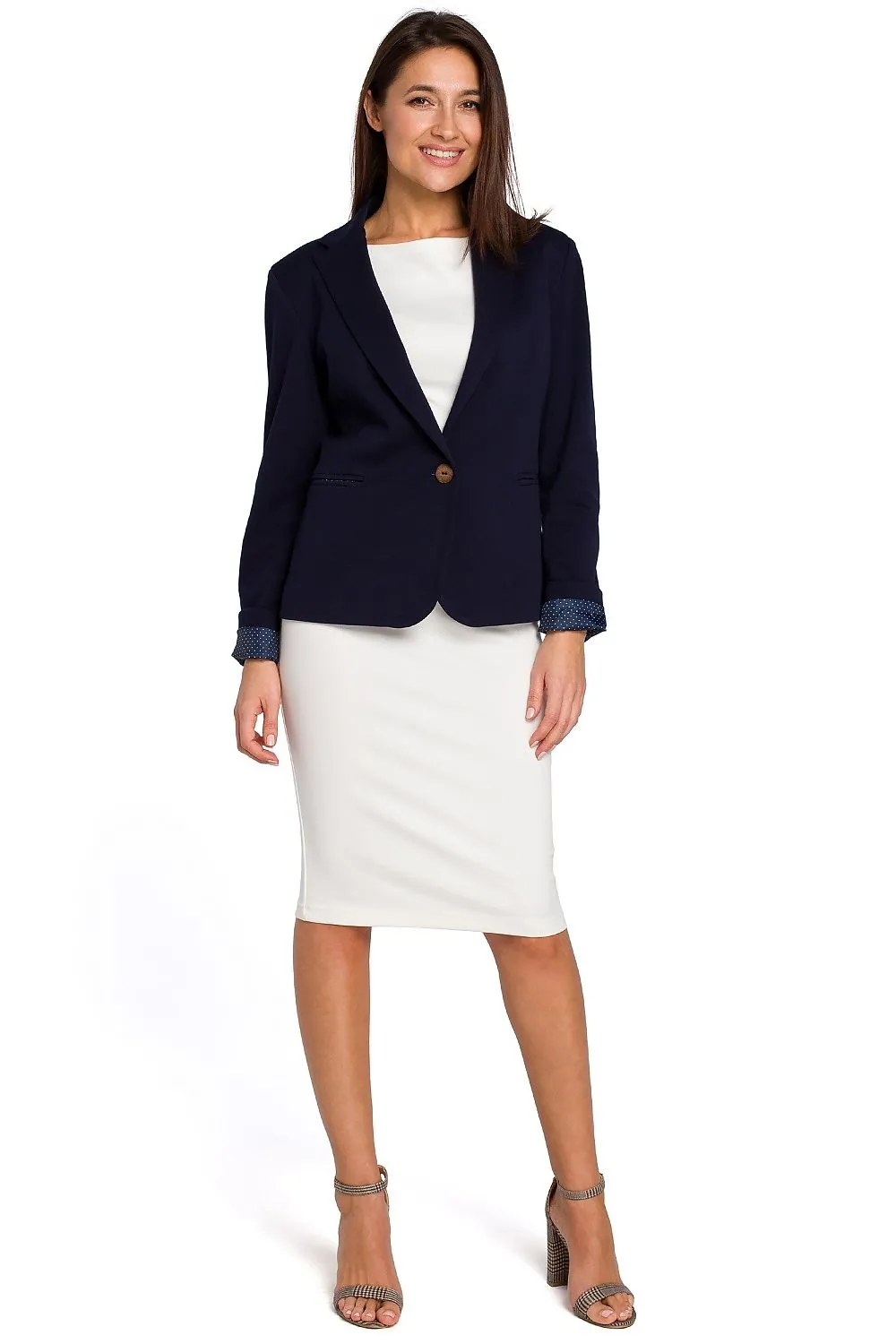 Dotted Lining Slim-Fit Blazer