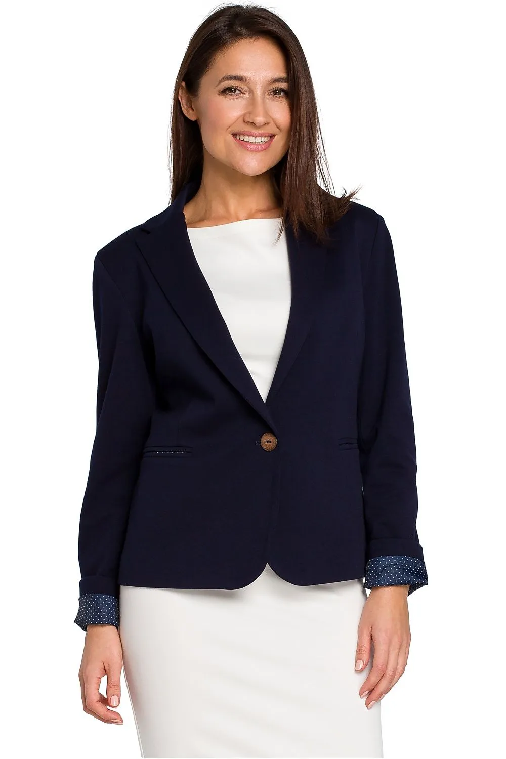 Dotted Lining Slim-Fit Blazer