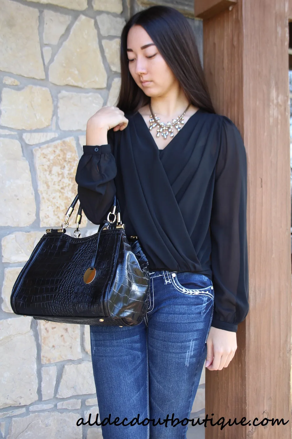 Double Zero | Lace Back Sheer Top