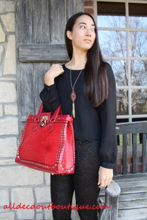 Double Zero | Sheer Scalloped Top Black