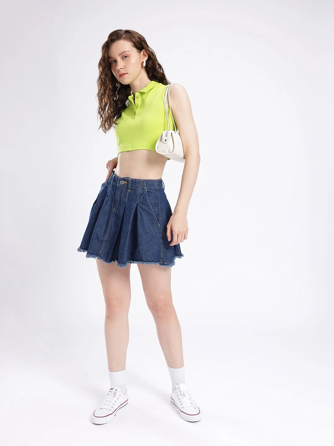 DressBerry Women Street Chic A-line Mini Denim Skirts