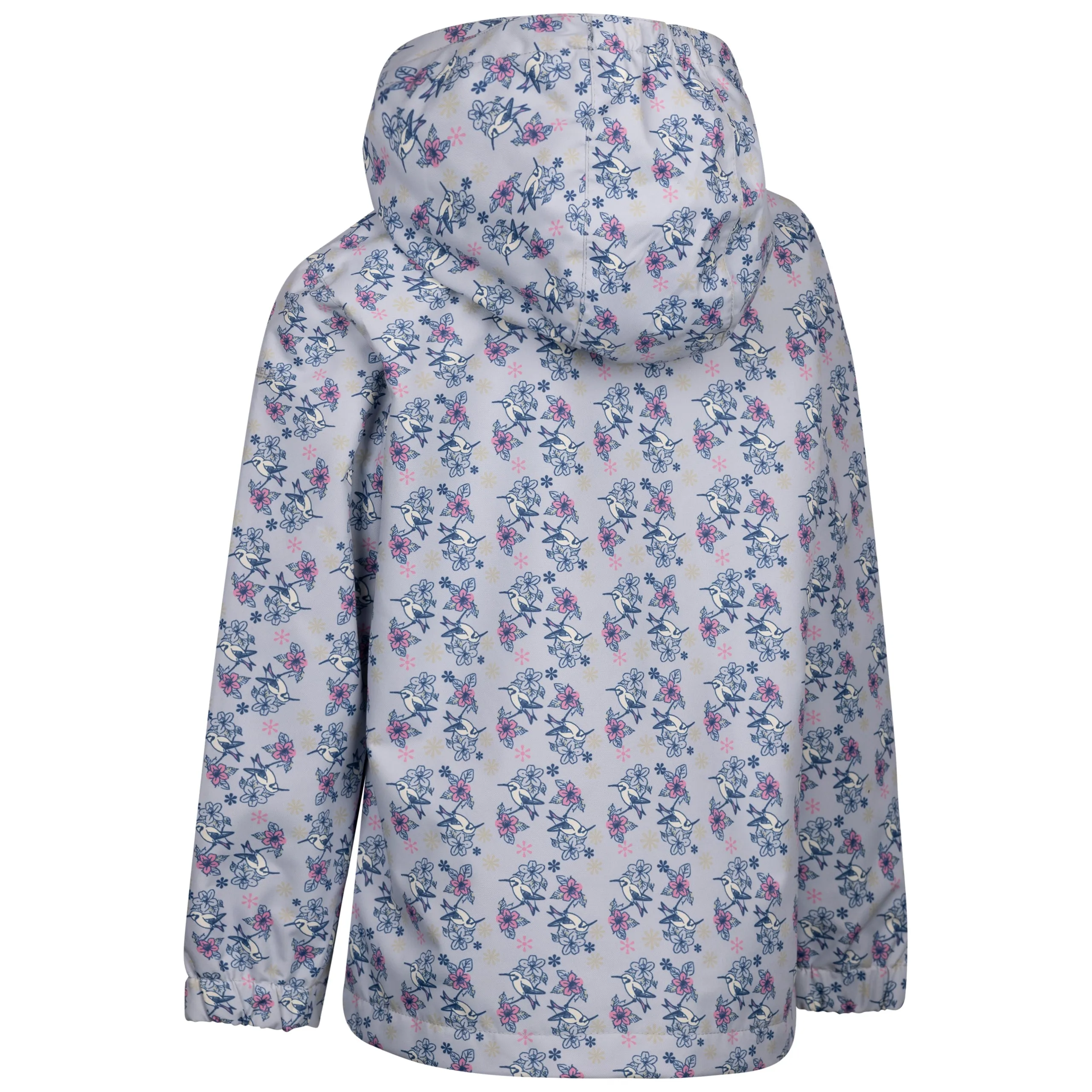 Drippy Girls' Unpadded Waterproof Rain Jacket in Grey Skies