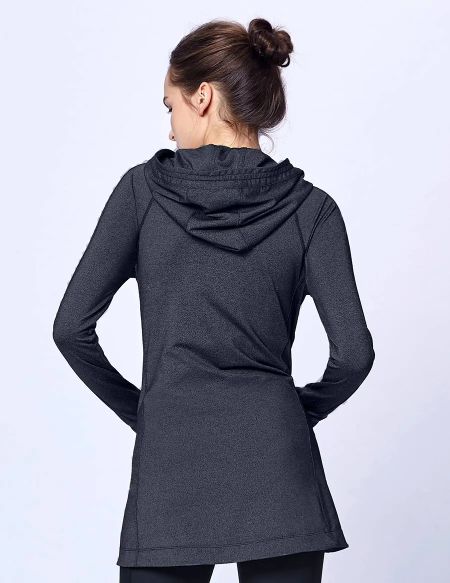easyoga LA-VEDA Belief in HER Hooded  Jacket - M23 M-Dark Gray