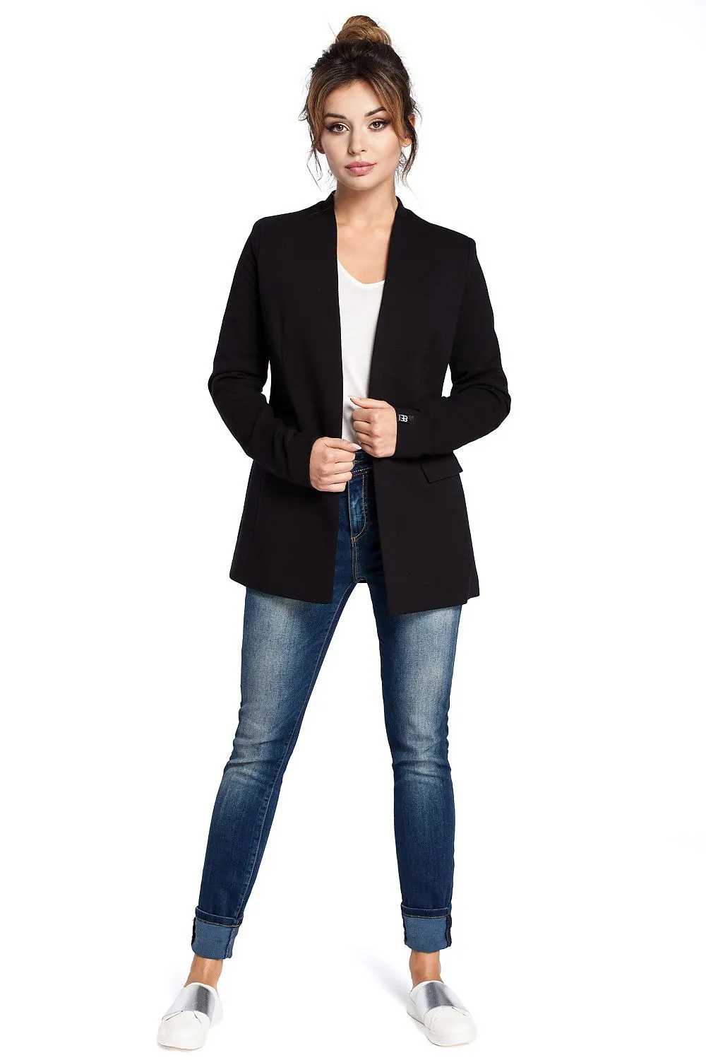 Elegant Unbuttoned Knit Jacket