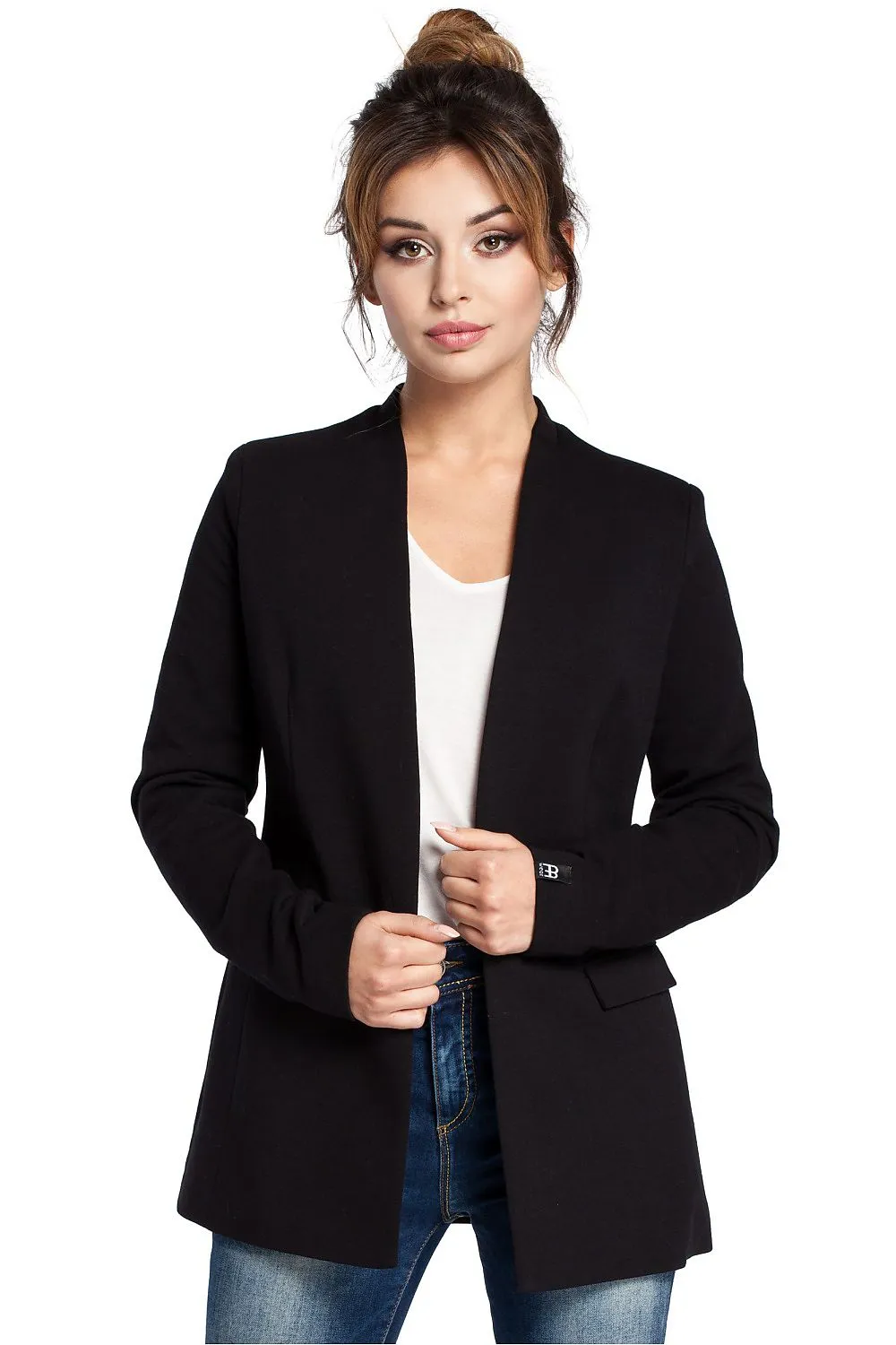 Elegant Unbuttoned Knit Jacket