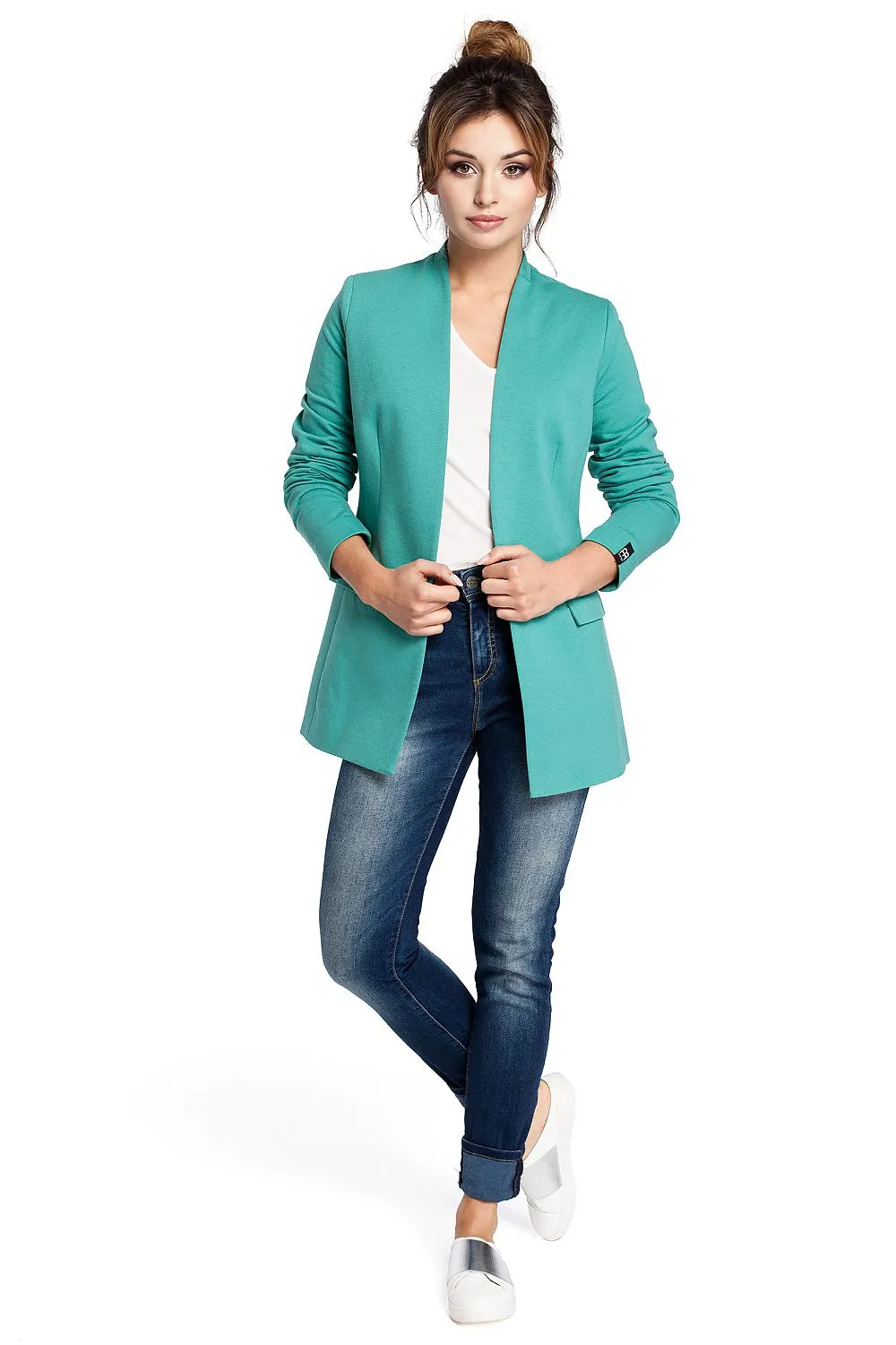 Elegant Unbuttoned Knit Jacket