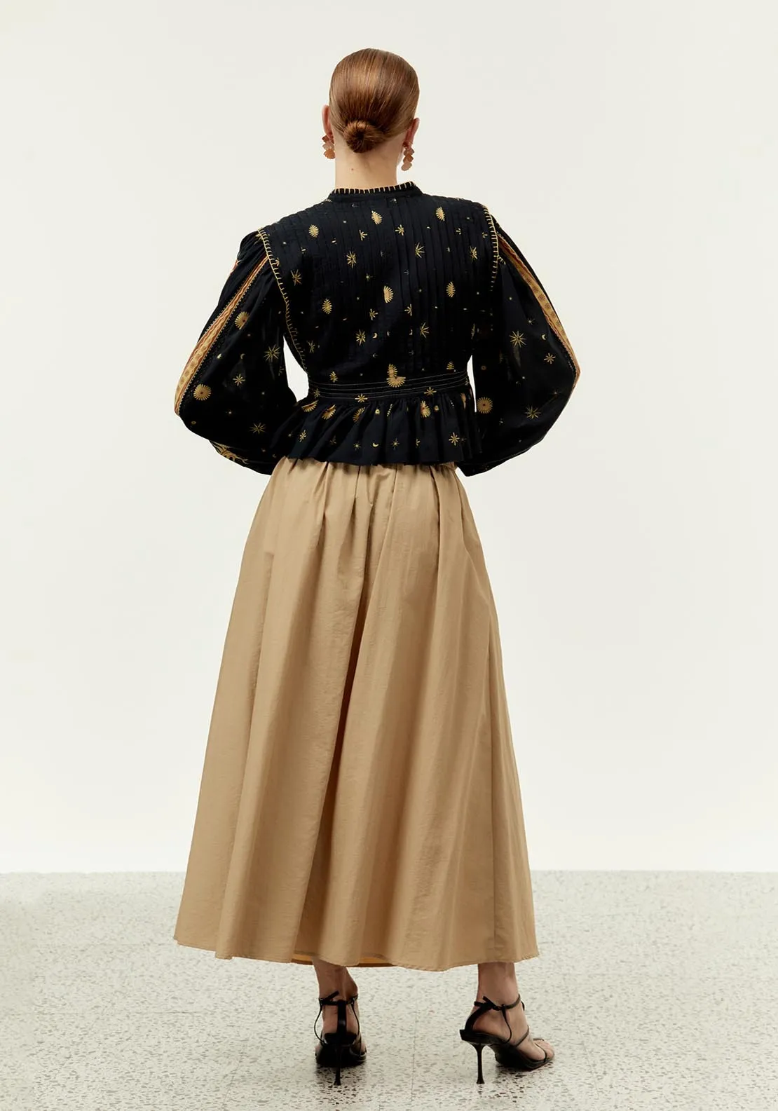 Embroidered overshirt - Print Green