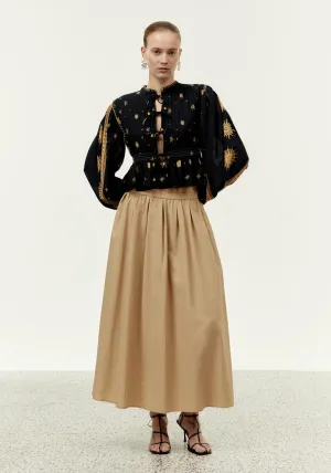 Embroidered overshirt - Print Green