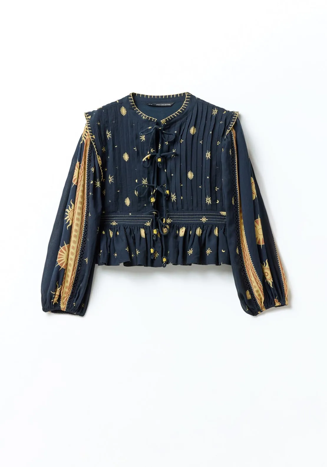 Embroidered overshirt - Print Green