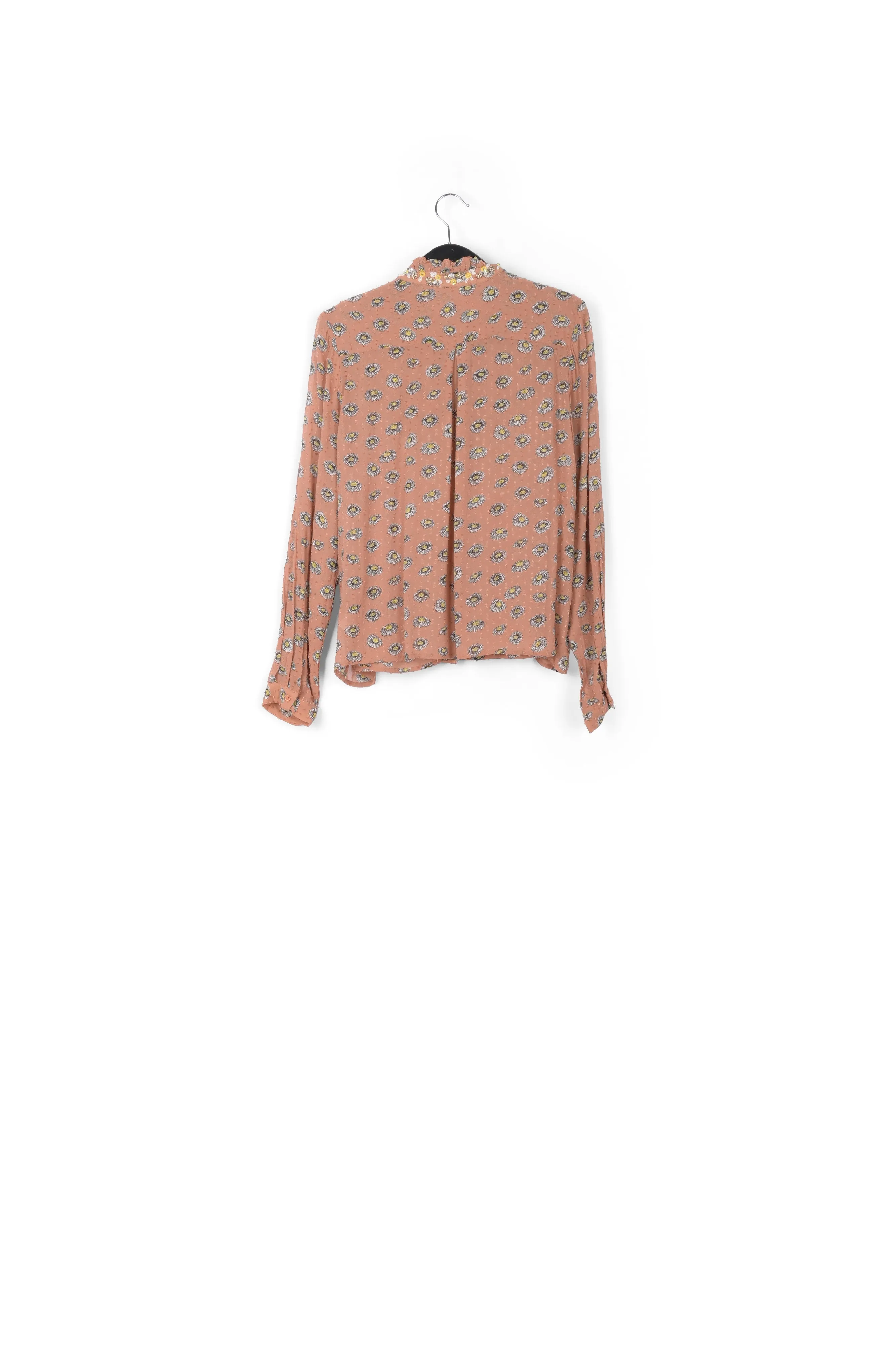 Embroidered print shirt