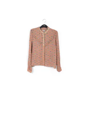 Embroidered print shirt