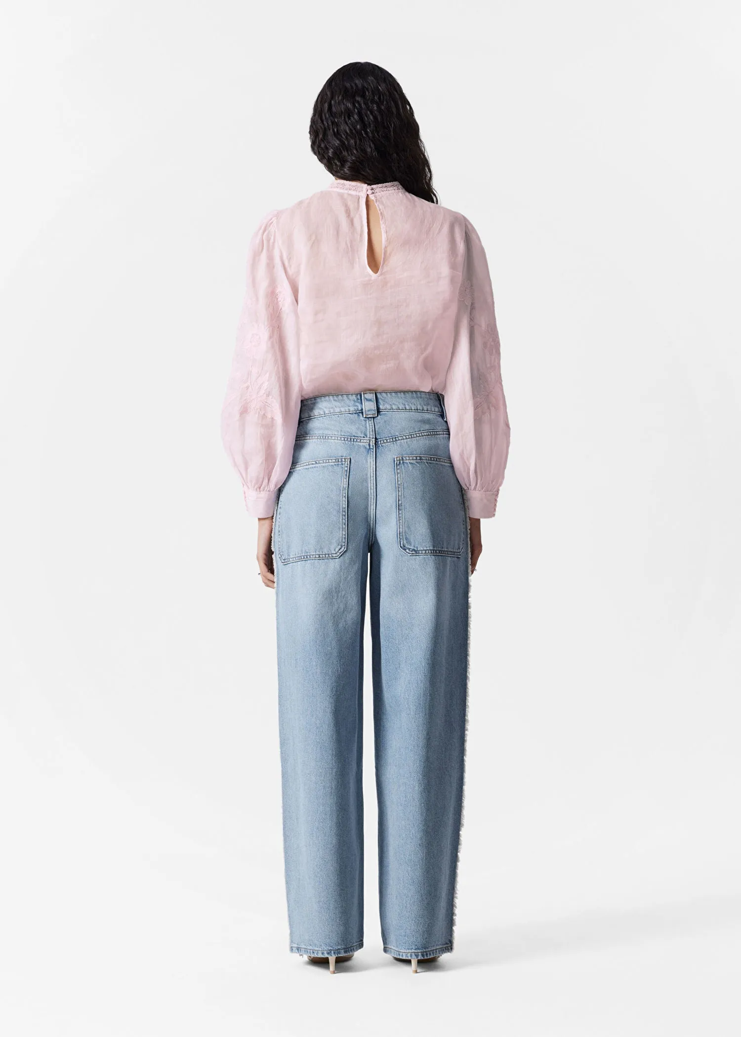 Embroidered Ramie Blouse