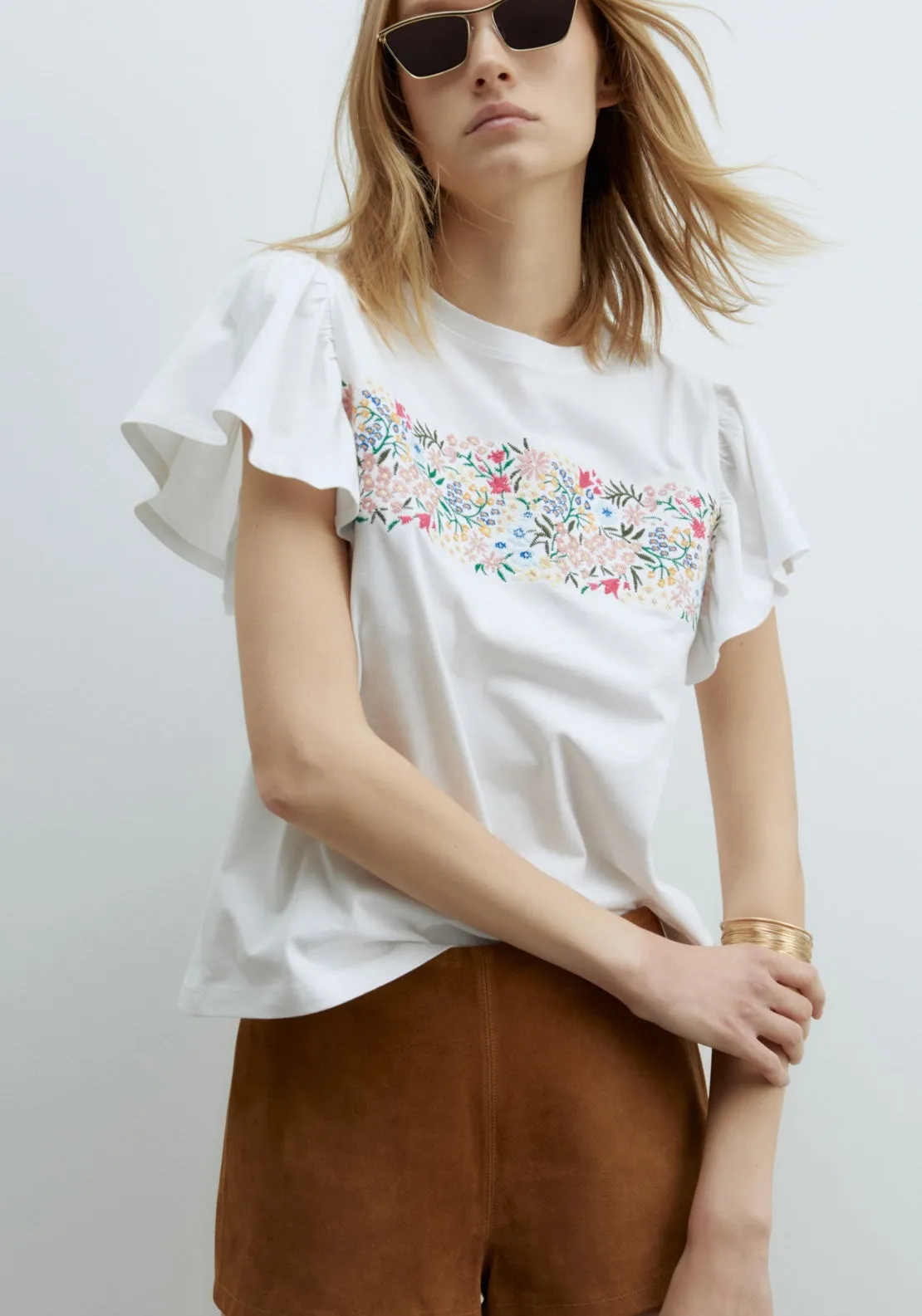 Embroidered T-Shirt - White