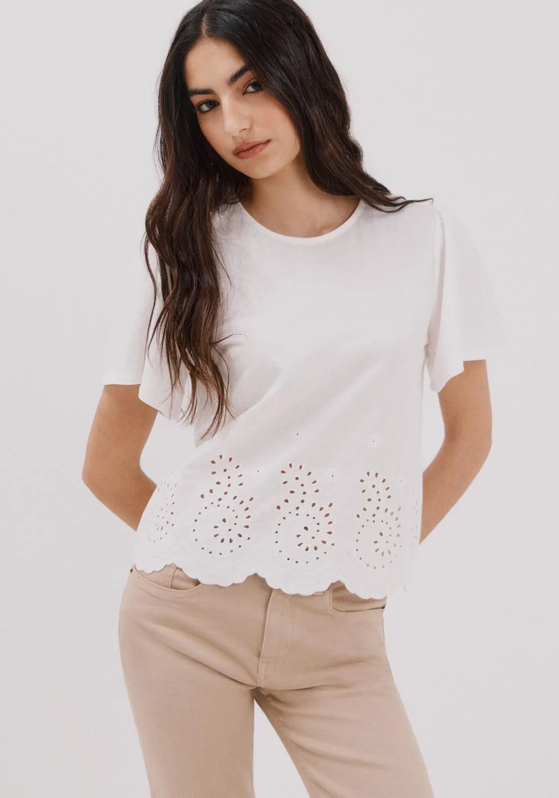 Embroidered T-Shirt - White