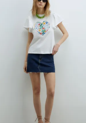 Embroidered T-Shirt - White