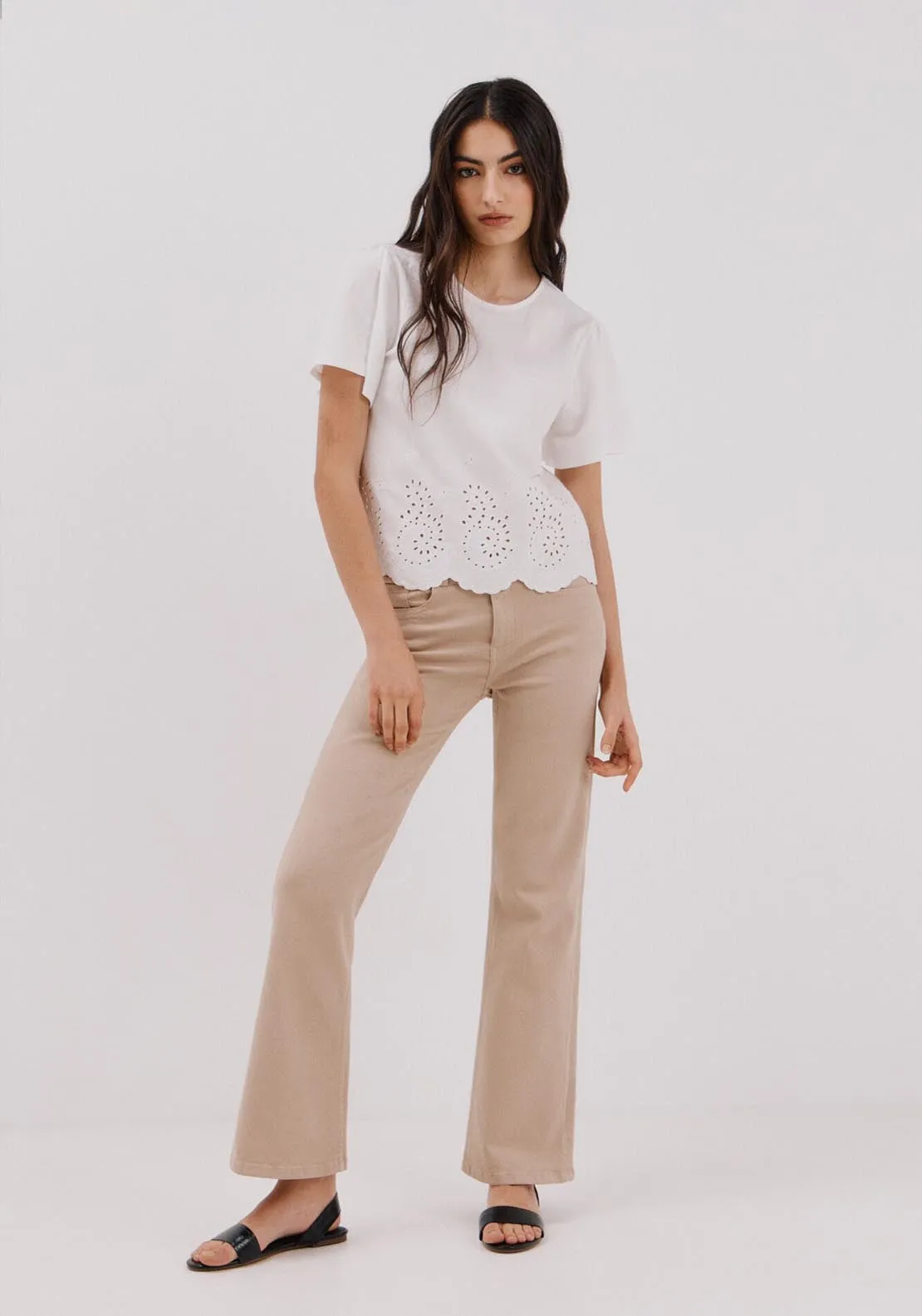 Embroidered T-Shirt - White