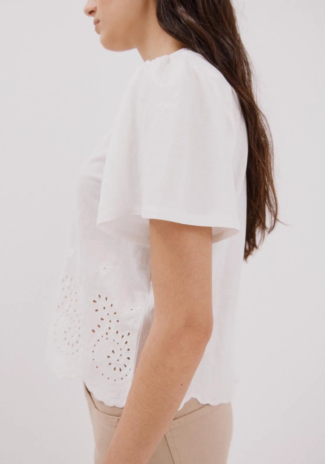 Embroidered T-Shirt - White