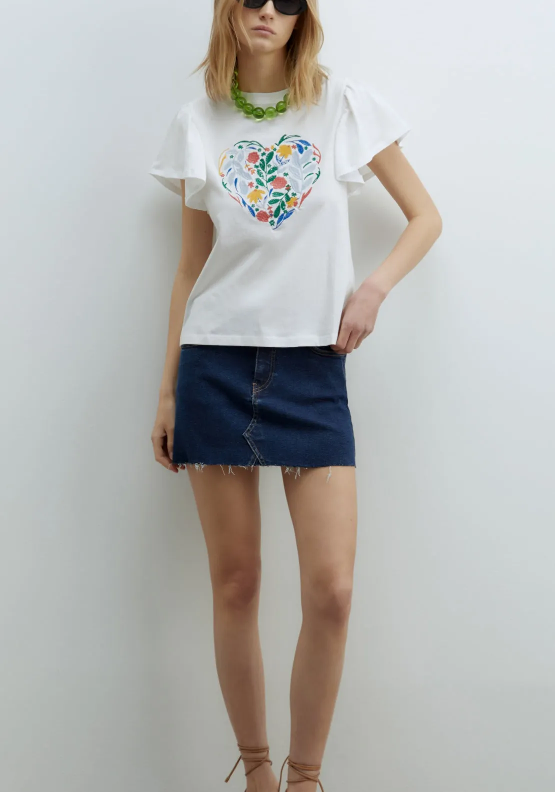 Embroidered T-Shirt - White
