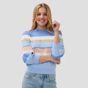 Esqualo 3/4 Sleeve Striped Sweater