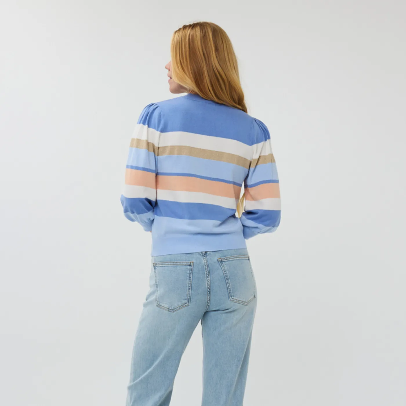 Esqualo 3/4 Sleeve Striped Sweater