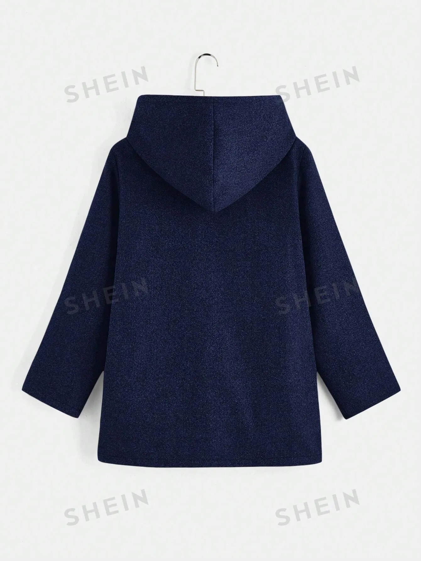 EZwear Plus Size Double Pockets Warm Lined Hooded Jacket