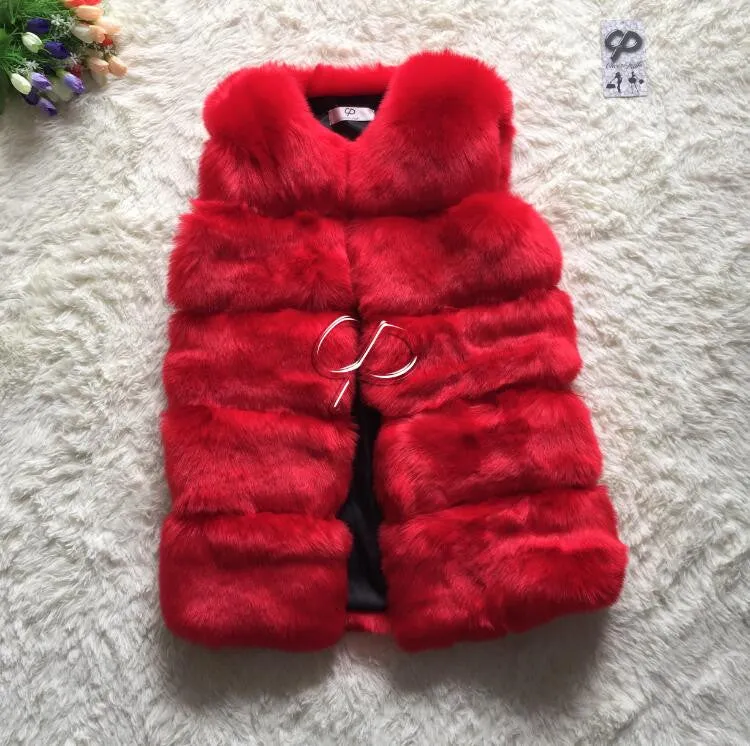 Fashion Winter Women Fur Vest Faux Fox Fur Vests Woman Fake Fur Coat Jacket Female Ladies Fur Coats Size S-XXXL