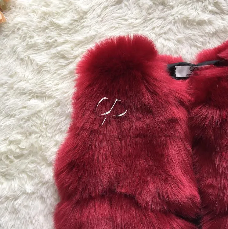 Fashion Winter Women Fur Vest Faux Fox Fur Vests Woman Fake Fur Coat Jacket Female Ladies Fur Coats Size S-XXXL