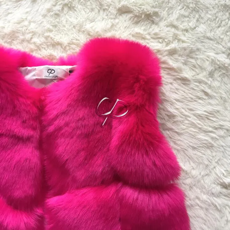 Fashion Winter Women Fur Vest Faux Fox Fur Vests Woman Fake Fur Coat Jacket Female Ladies Fur Coats Size S-XXXL