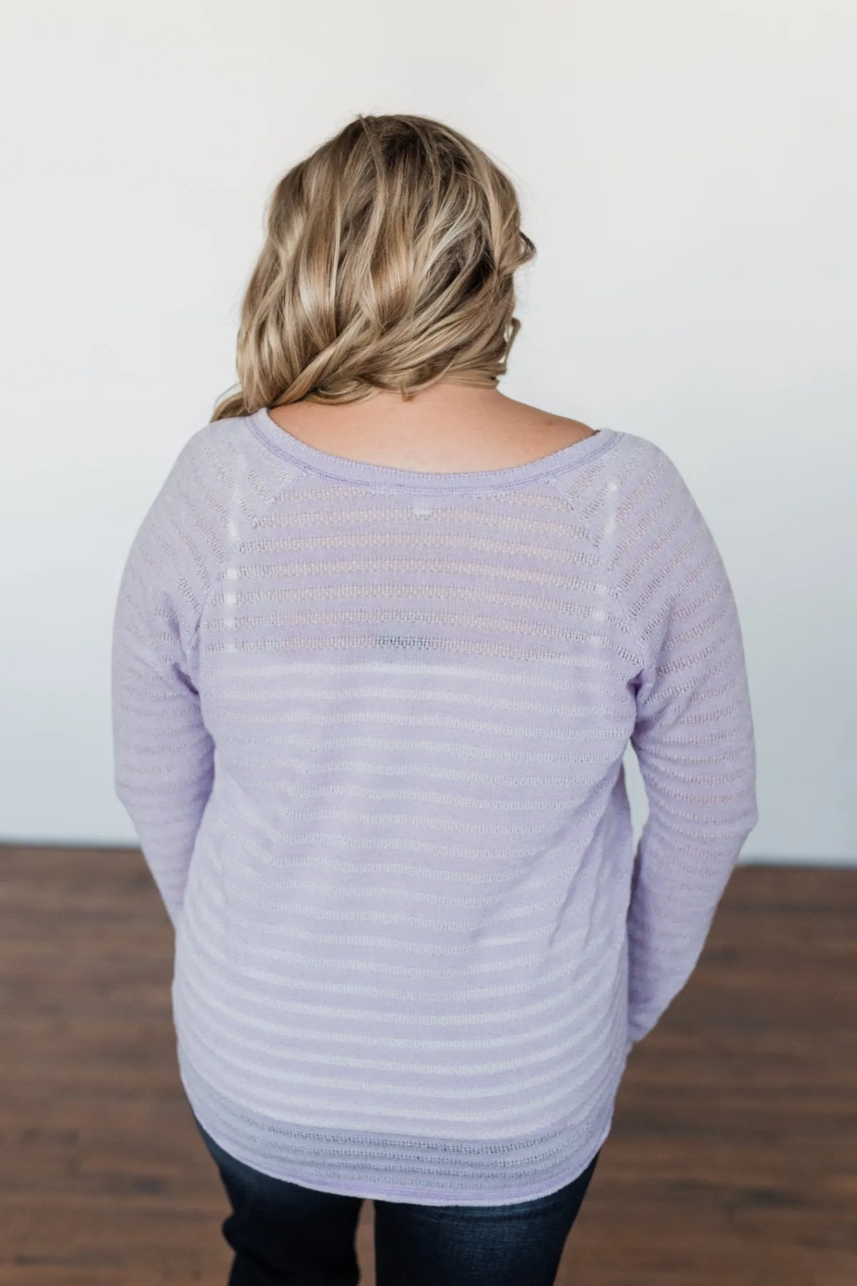 Find Me By The Flowers Knit Sweater- Lilac