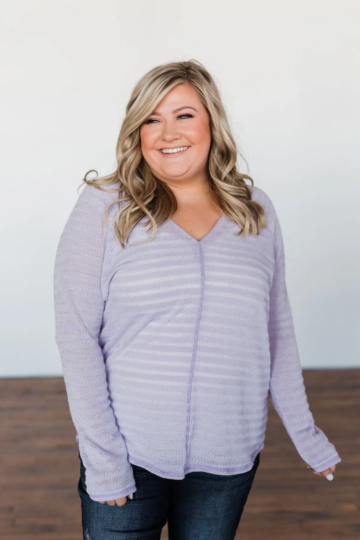 Find Me By The Flowers Knit Sweater- Lilac