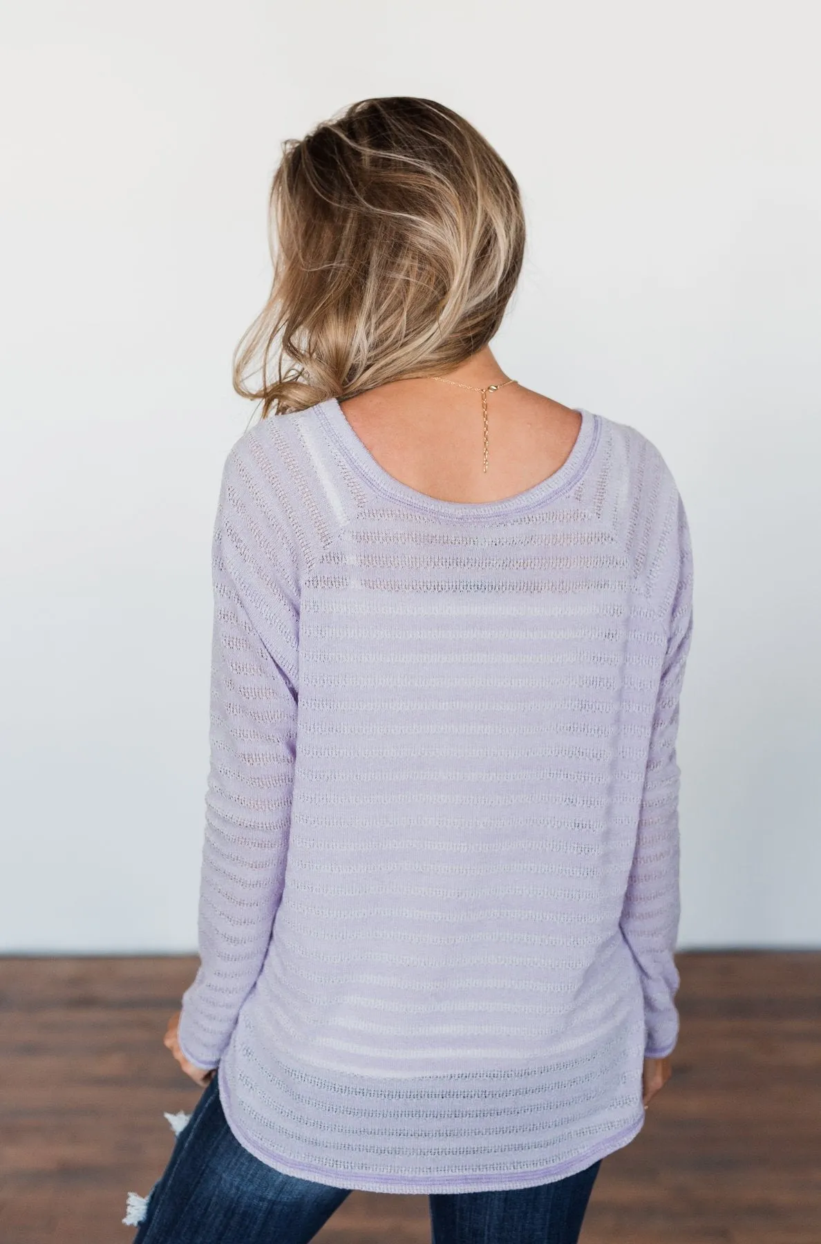 Find Me By The Flowers Knit Sweater- Lilac