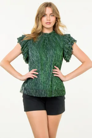FLUTTER METALLIC TOP