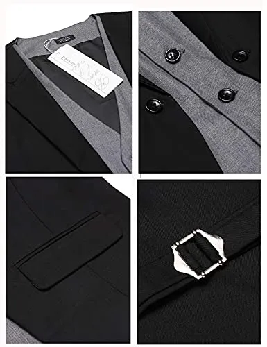 Formal Layered Dress Vest for Men