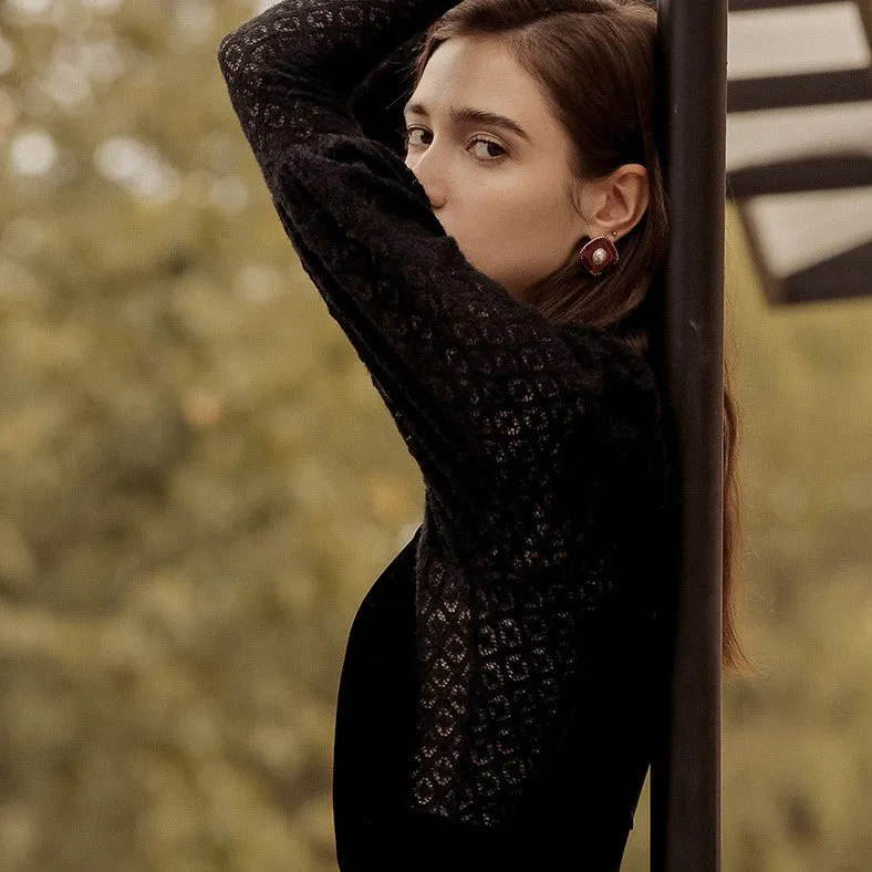 French girl sheer tops