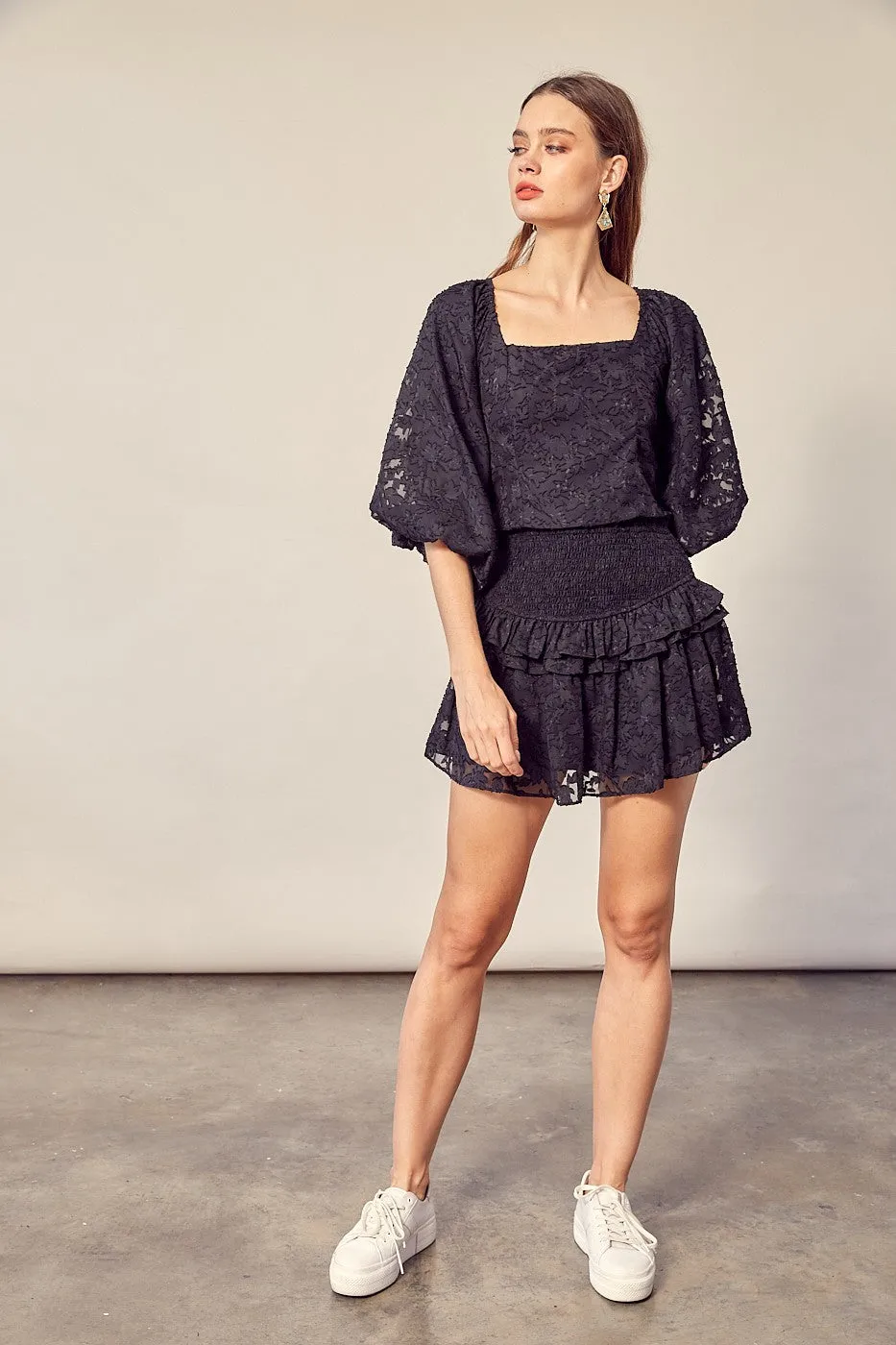 FSS19941-STK Smocked Waist Ruffle Detail Skort 6PK UNIT PRICE: $10