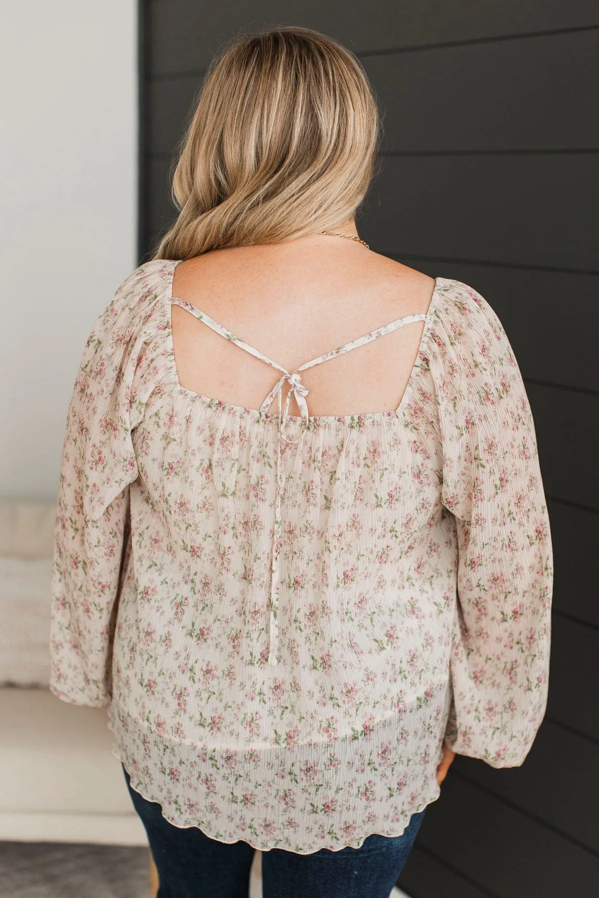 Fulfill Your Destiny Floral Blouse- Cream