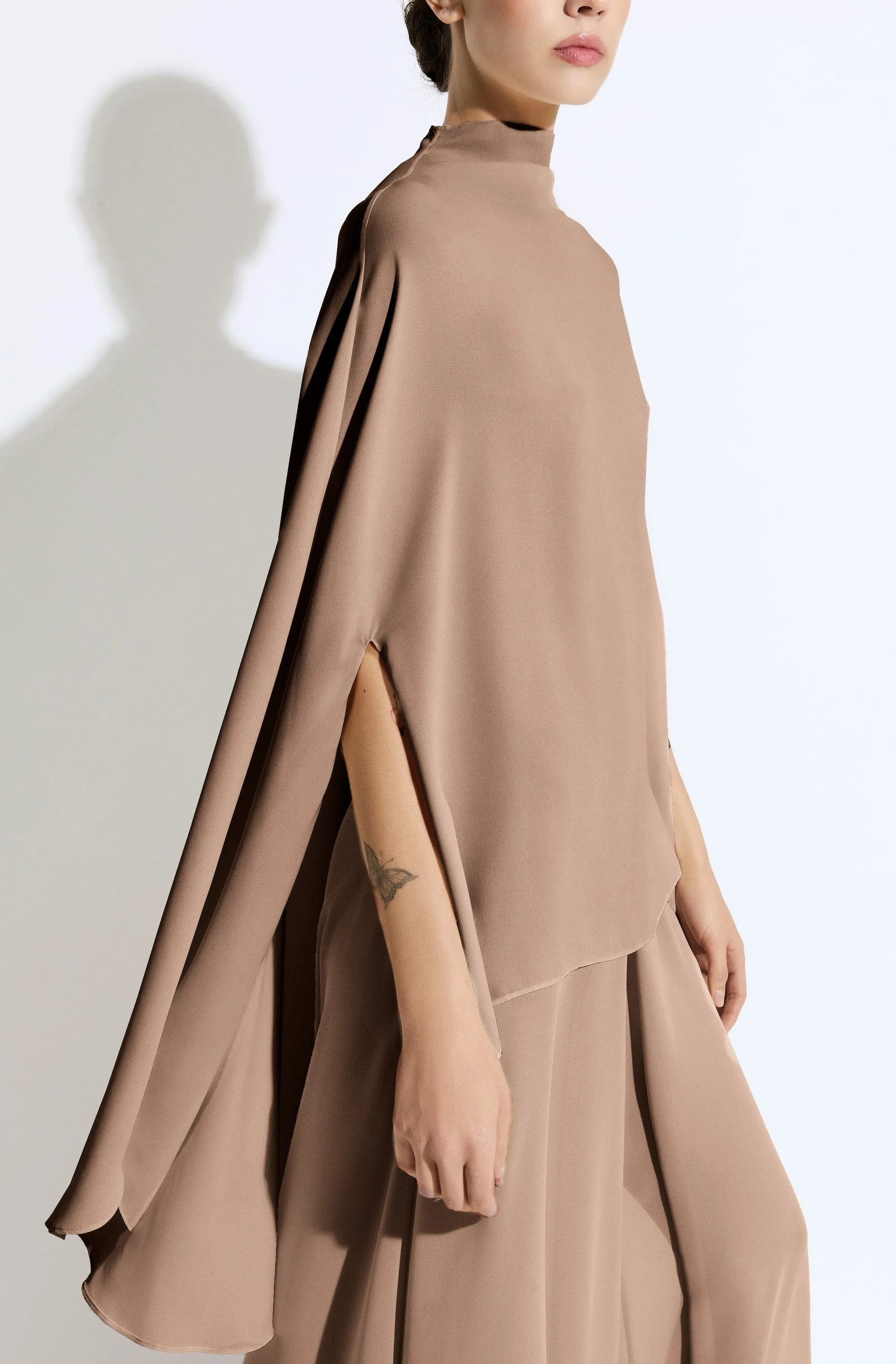 Georgette Oversized Cape Tee